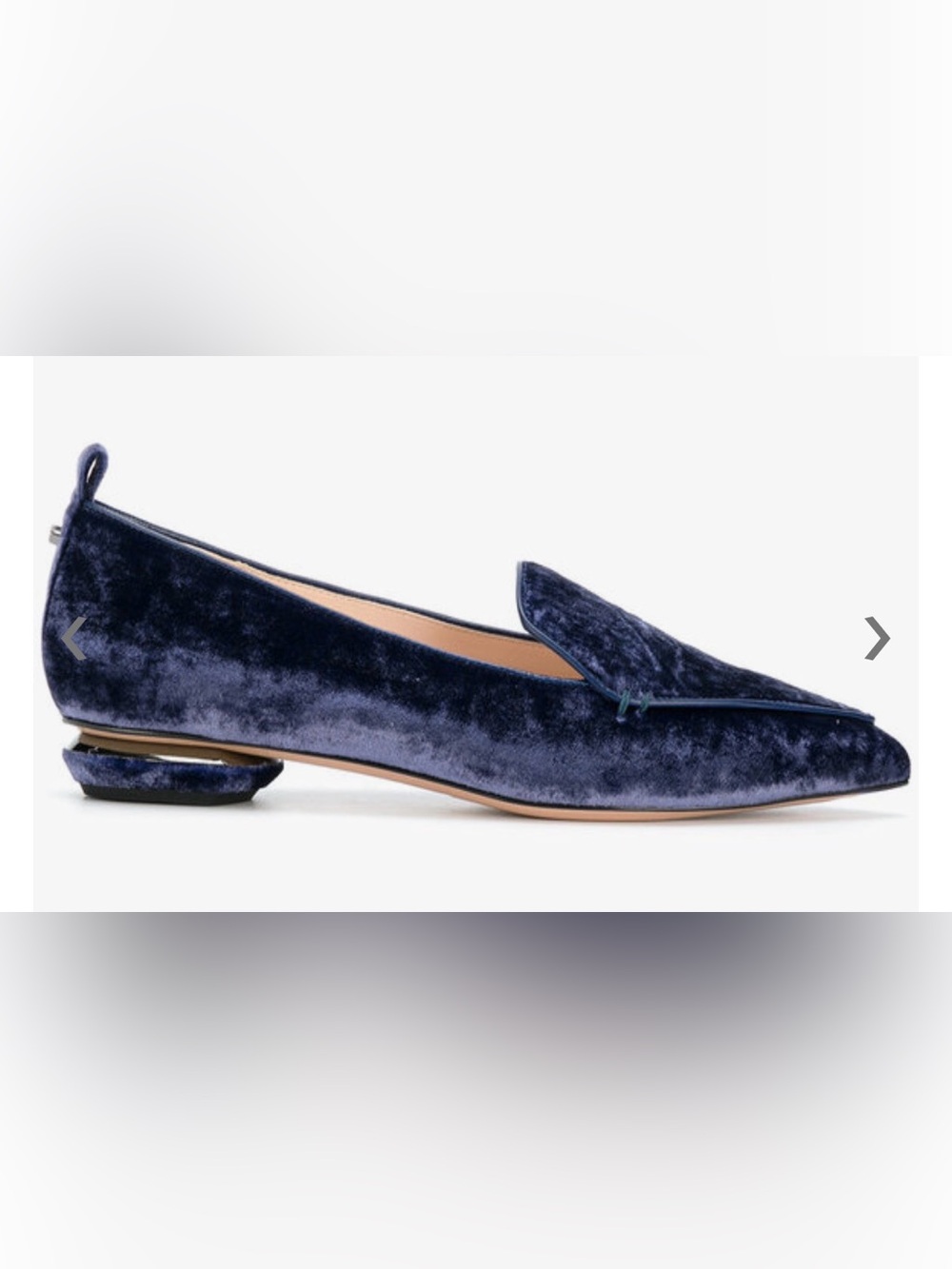 Nicholas Kirkwood Beya loafers in purple blue velvet. Size 38.5 EUC $595 retail